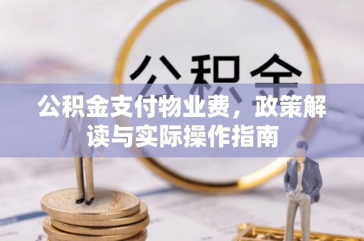 泸定公积金支付物业费，政策解读与实际操作指南