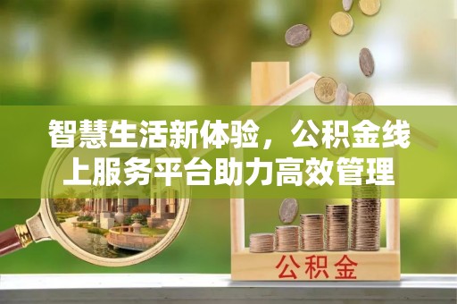 泸定智慧生活新体验，公积金线上服务平台助力高效管理