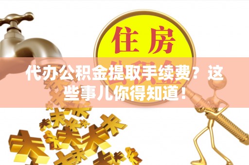泸定代办公积金提取手续费？这些事儿你得知道！
