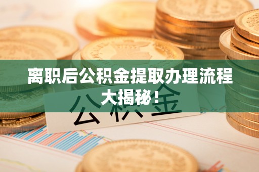 泸定离职后公积金提取办理流程大揭秘！