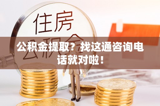 泸定公积金提取？找这通咨询电话就对啦！