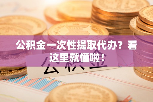 泸定公积金一次性提取代办？看这里就懂啦！