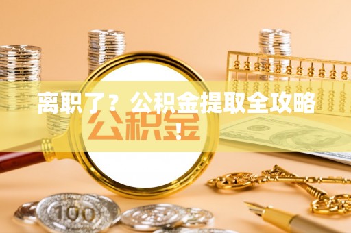 泸定离职了？公积金提取全攻略！