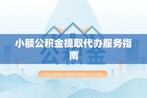 泸定小额公积金提取代办服务指南